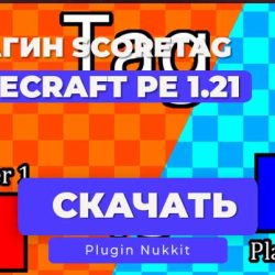 Плагин ScoreTag (Nukkit-MOT/PetterM1) + Placeholder API / More Placeholders