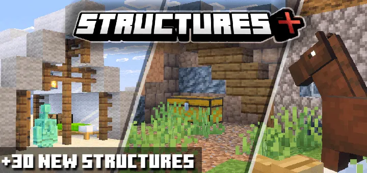 Мод: Structures Plus [Minecraft BE 1.21 - 1.26]