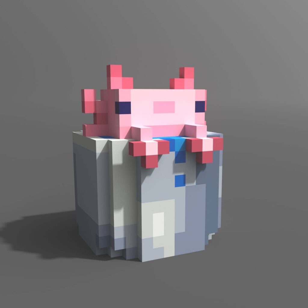 Текстуры 3D Вёдра для Minecraft BE 1.26