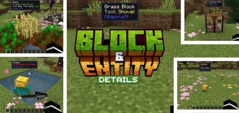 Мод: Подробные данные о блоках и Мобах [Minecraft BE 1.21-1.26]