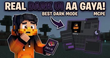 Текстурпак Dark UI [Minecraft Bedrock [1.26.130-1.26+]