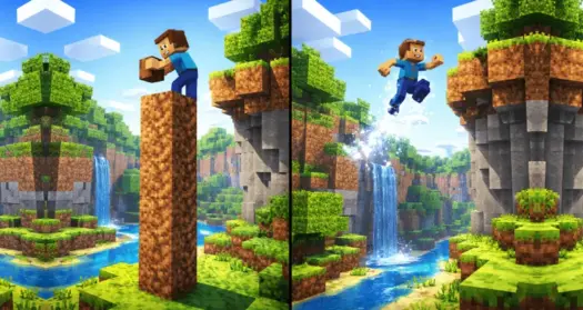 Мод Двойной прыжок Minecraft BE 1.26