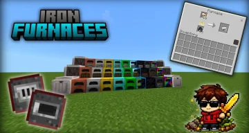 Мод Iron Furnaces (Железные печи) [Minecraft BE 1.26]
