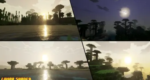 Шейдеры Lunar Shader [Minecraft BE 1.26]