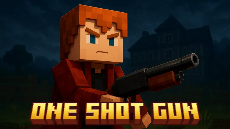 Мод ONE SHOT GUN [Ачивки] [Minecraft Bedrock 1.26]