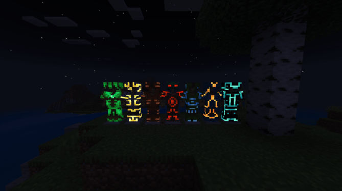Текстуры: Светящаяся отделка брони [Minecraft Bedrock 1.21+]
