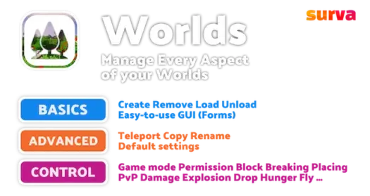 Плагин Worlds [PocketMine-MP] API 5+