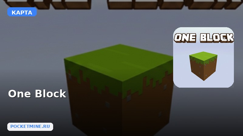 Карта One Block  Minecraft PE