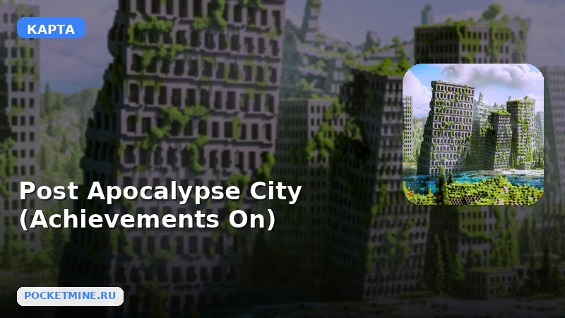 Карта Post Apocalypse City (Achievements On) Minecraft PE
