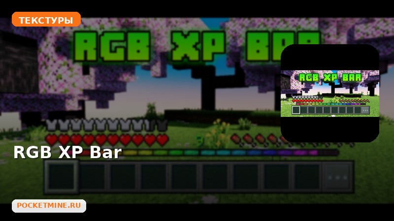 Текстуры RGB XP Bar Minecraft BE