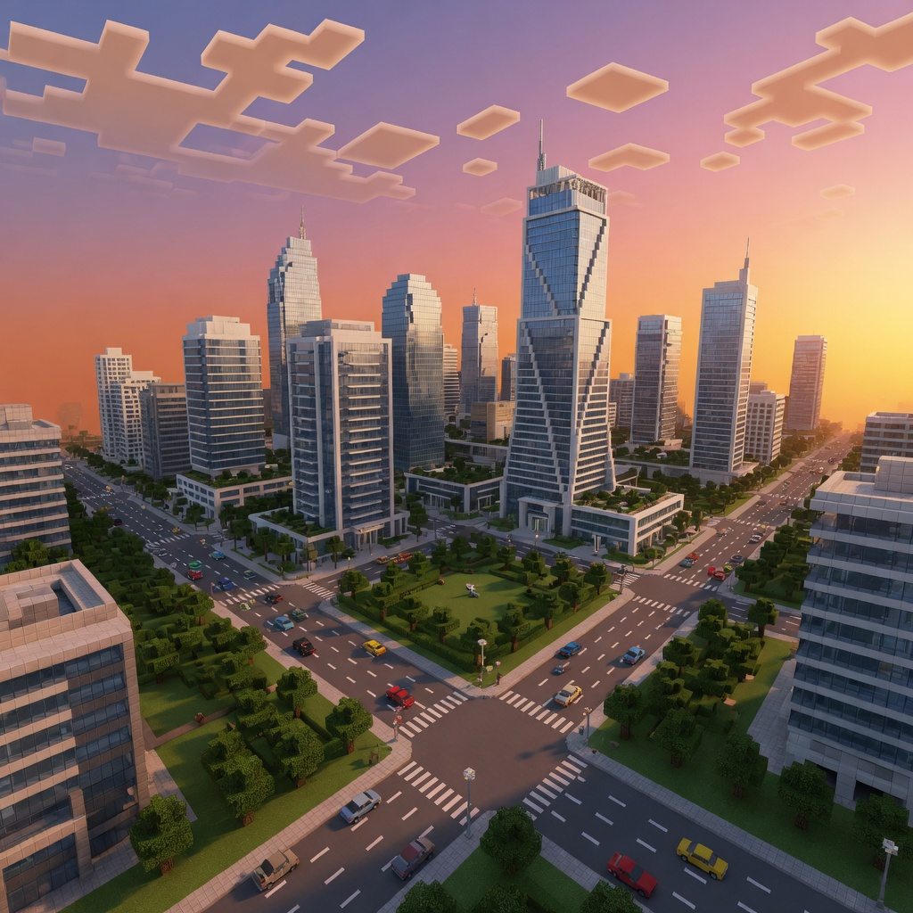 Карта New Clark City Minecraft BE 1.21+