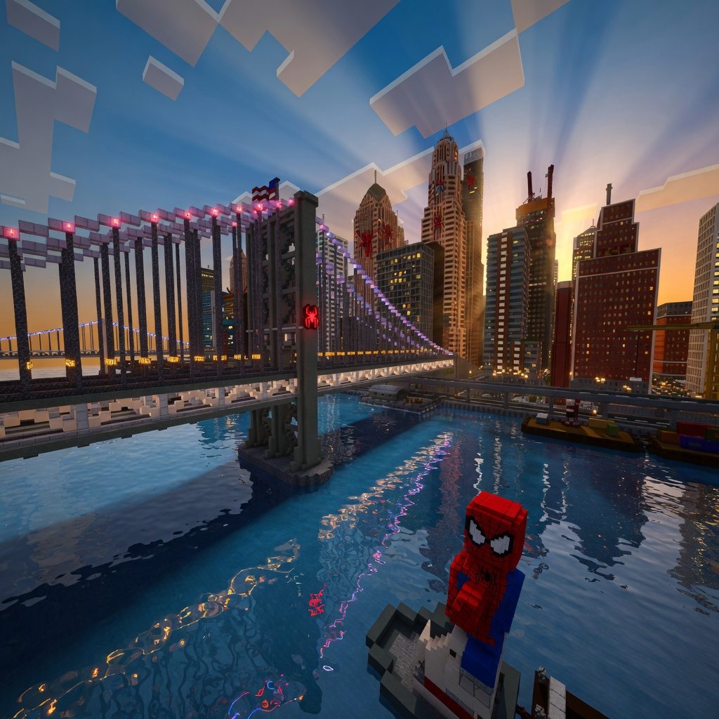 Карта SpiderMan City Minecraft BE 1.21+