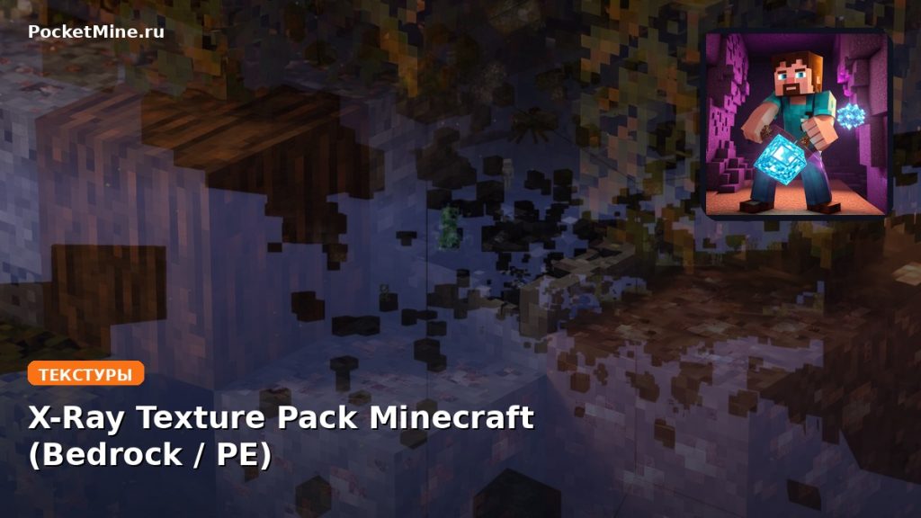 Текстуры X-Ray Texture Pack Minecraft (Bedrock / PE) Minecraft BE