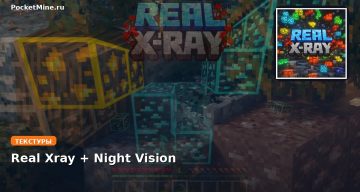 Текстуры Real Xray + Night Vision Minecraft BE