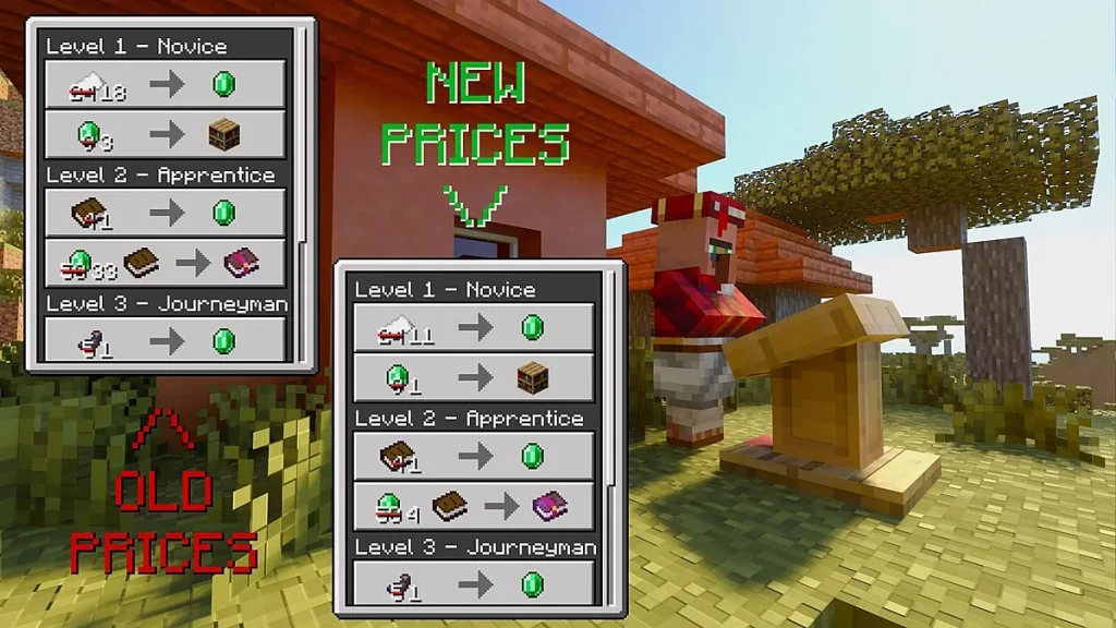 Мод [Librarian Update] Higher Discount From Cured Villagers Minecraft BE