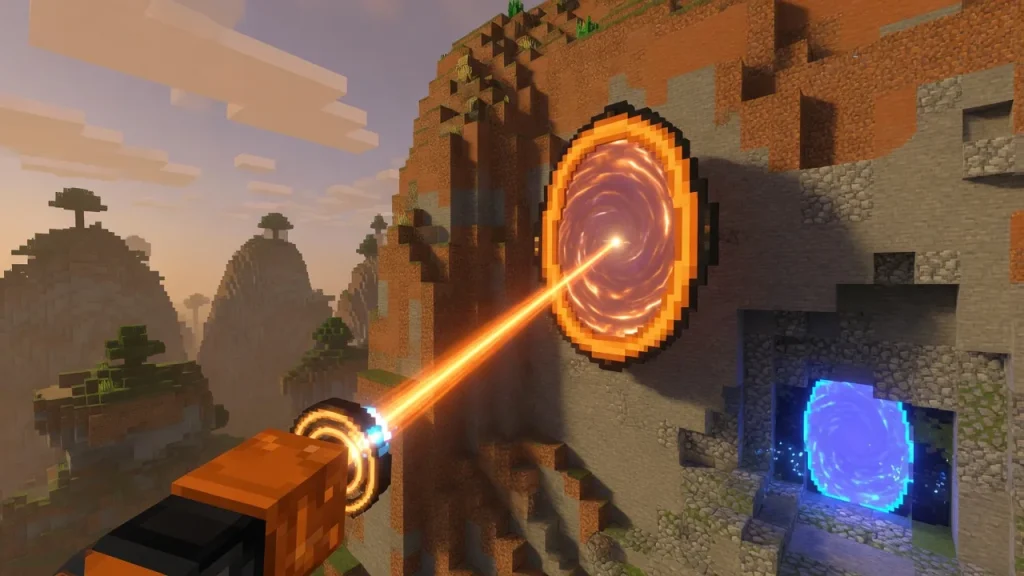 Мод Portal Gun [Add-On] Minecraft BE