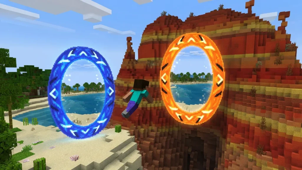 Мод Portal Gun [Add-On] Minecraft BE