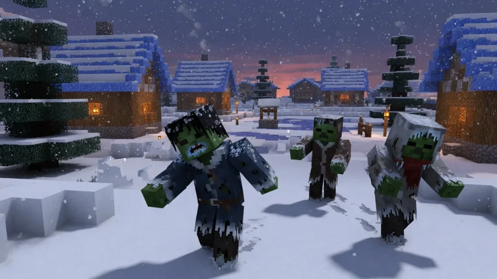 Мод Winter Zombie Outbreak Minecraft BE