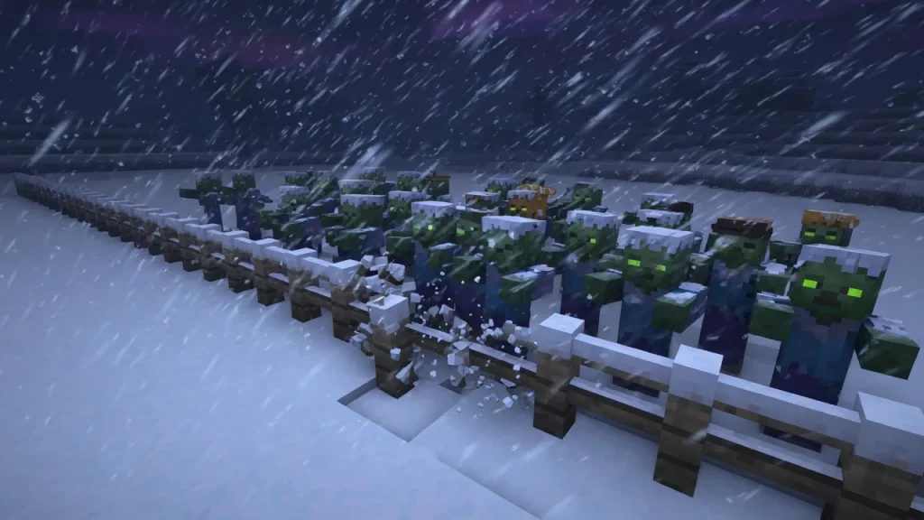 Мод Winter Zombie Outbreak Minecraft BE