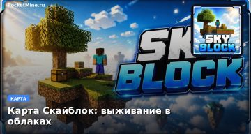 Карта Скайблок: выживание в облаках Minecraft PE