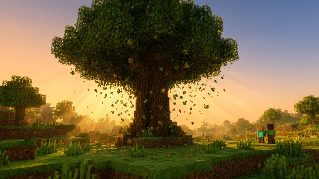 Мод Падающие листья Fused Minecraft BE