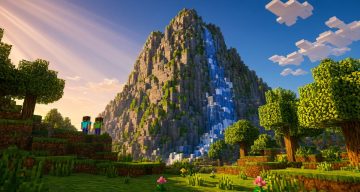 Шейдеры Ванильные яркие визуалы Minecraft BE