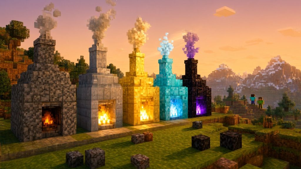Мод Улучшенные плавильни Minecraft BE