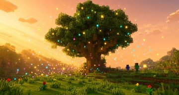 Шейдеры Светлячки: фрагмент природы Minecraft BE