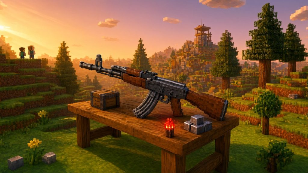 Мод Классическое оружие Minecraft BE