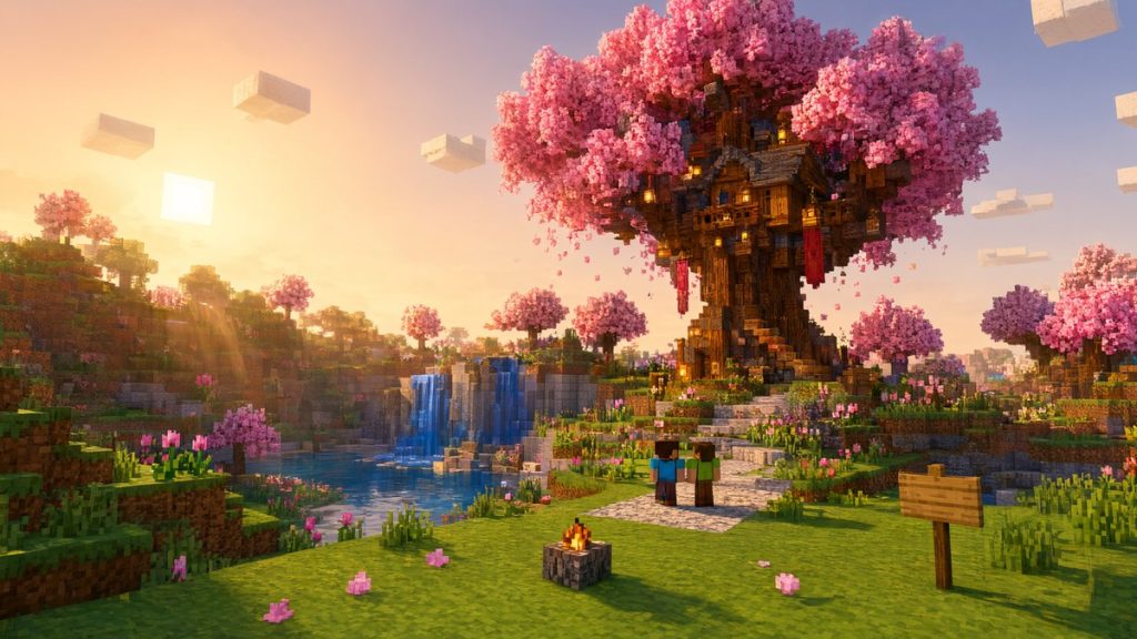 Карта Вишнёвый остров Minecraft PE
