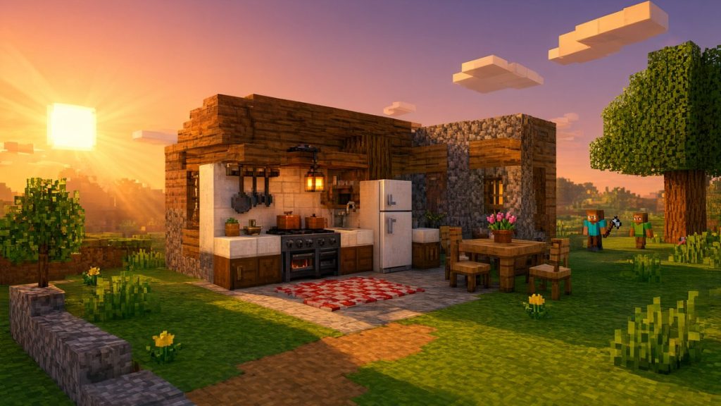 Мод Кухонный декор Kitchenette Minecraft BE