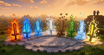 Мод Стихийные мечи Minecraft BE