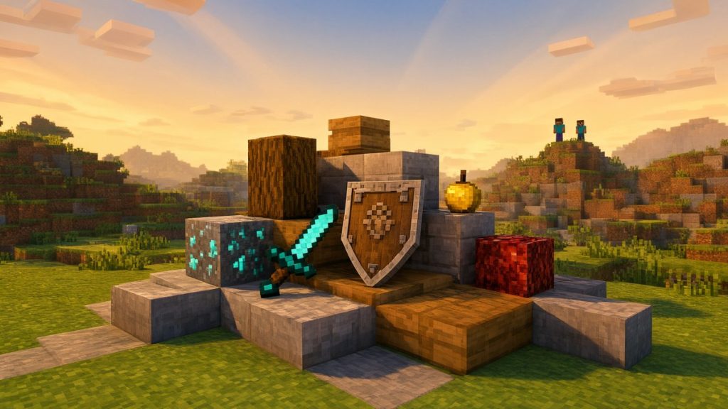 Текстуры низкого щита Ponky Minecraft BE
