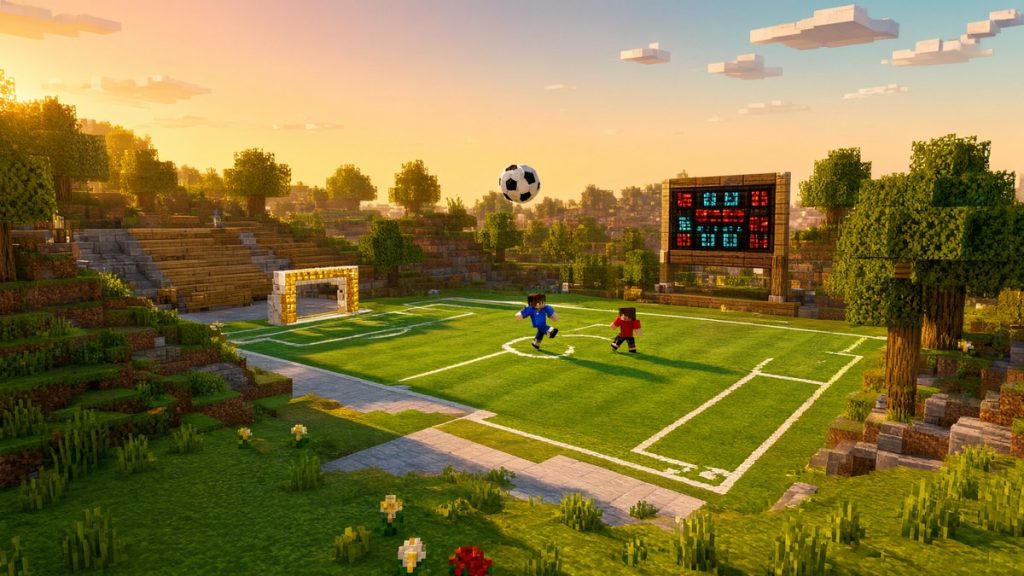 Карта Реальный мини-футбол Minecraft PE