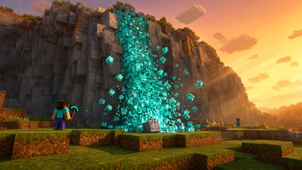 Мод Жильная добыча руды 2 Minecraft BE