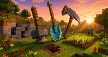 Мод Молоты, экскаваторы и косы Minecraft BE