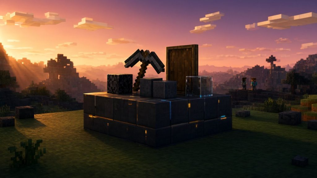 Текстуры тёмного интерфейса Minecraft BE