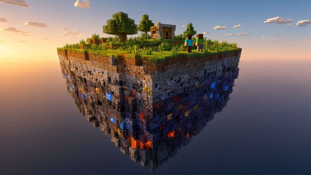 Карта Случайный один чанк Minecraft PE