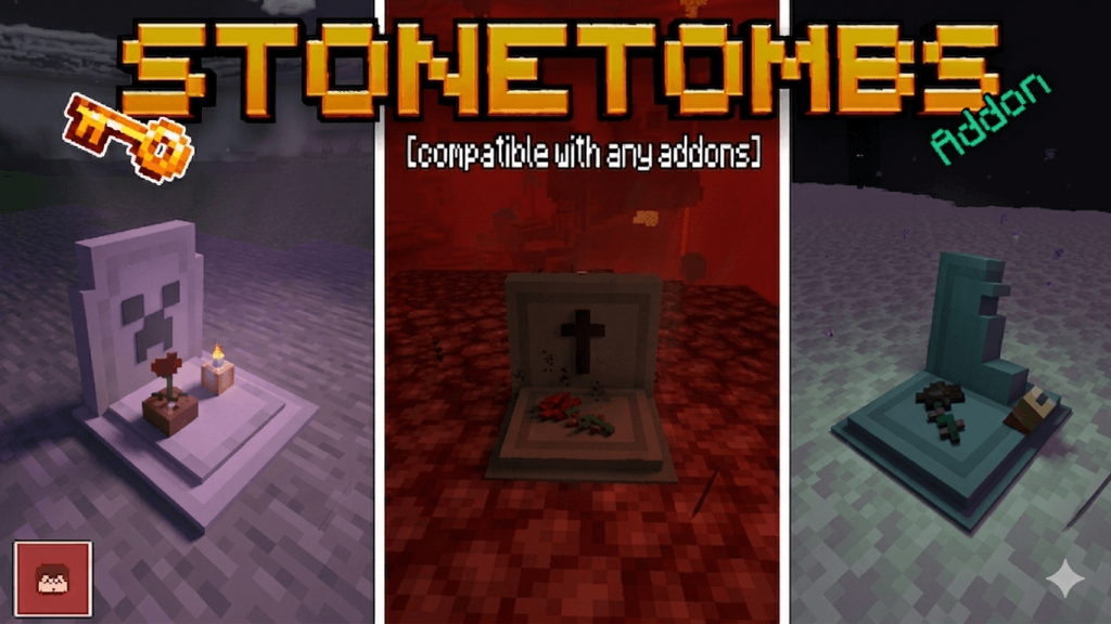 Мод Каменные гробницы Minecraft BE