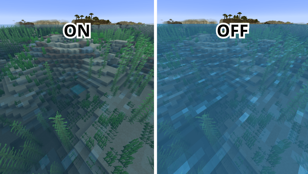 Шейдеры Чистая вода Minecraft BE