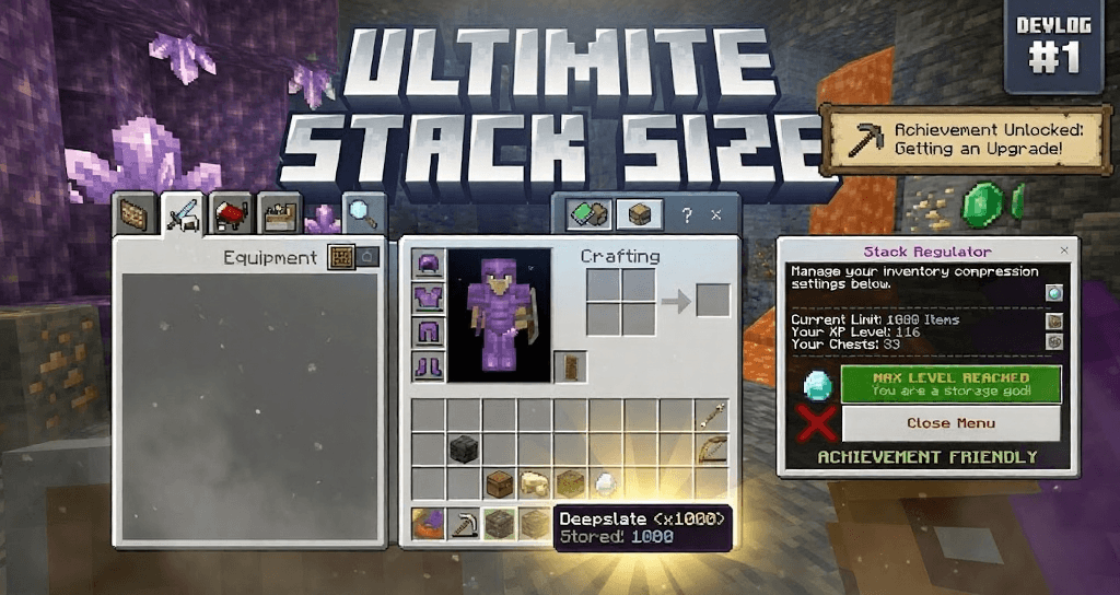 Мод OverStack Minecraft BE