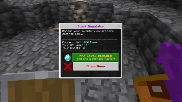 Мод OverStack Minecraft BE