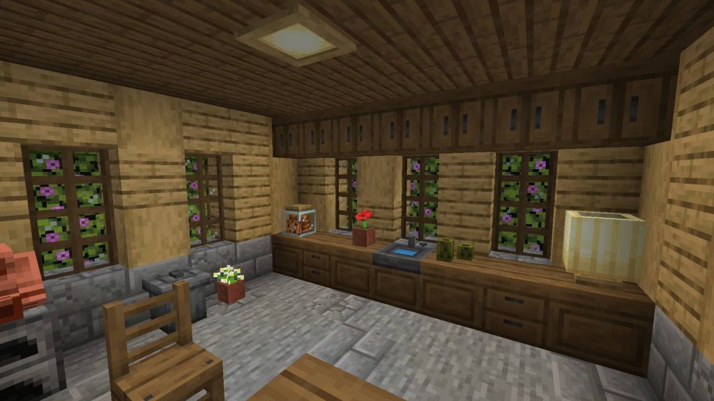 Мод Мебель в ванильном стиле Minecraft BE
