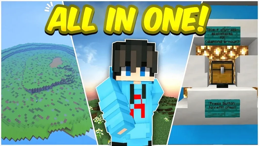 Карта Арена булавы, меча и копья Minecraft PE