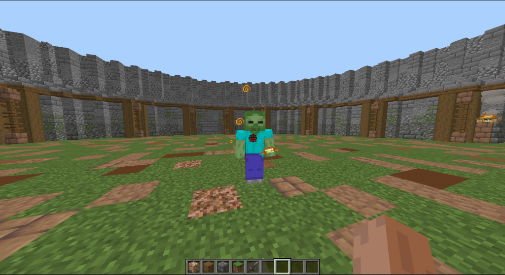 Карта Арена булавы, меча и копья Minecraft PE