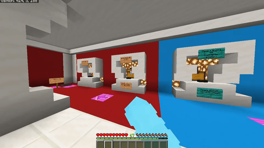 Карта Арена булавы, меча и копья Minecraft PE