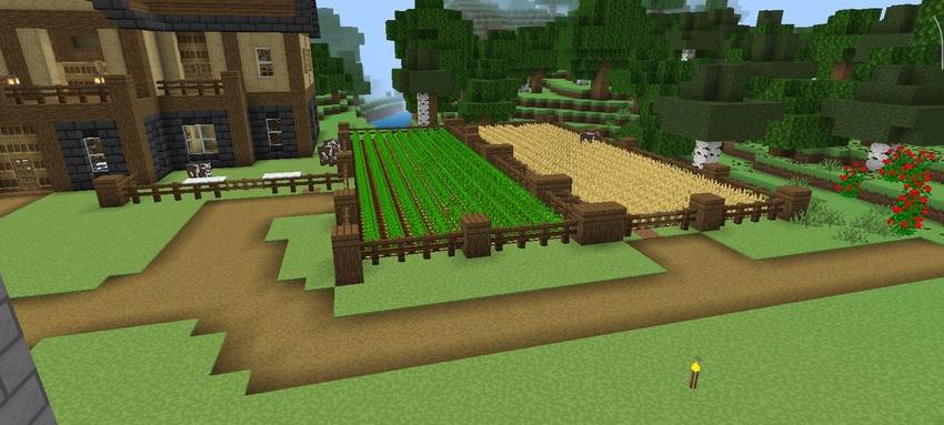 Карта Хардкорная база с автофермами Minecraft PE