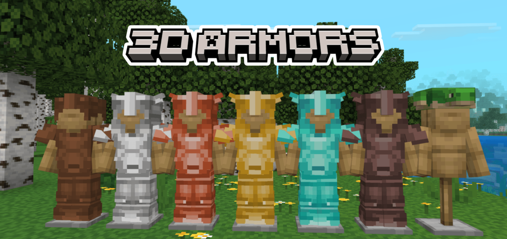 Текстуры объёмной брони Minecraft BE