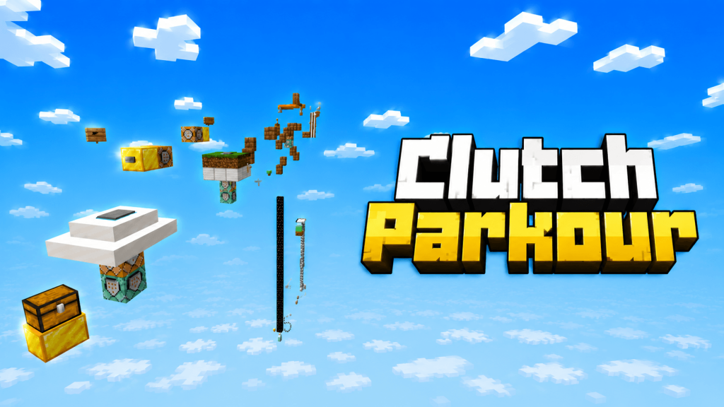 Карта Испытание паркура на спасениях Minecraft PE