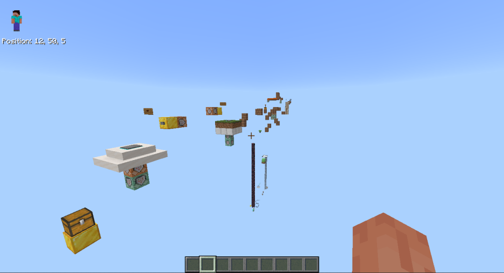 Карта Испытание паркура на спасениях Minecraft PE